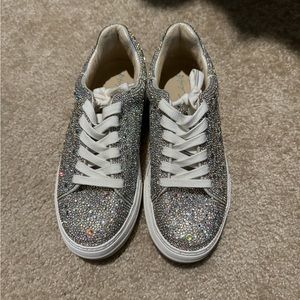 Betsey Johnson Sidny Rhinestone Sneakers size 7.5